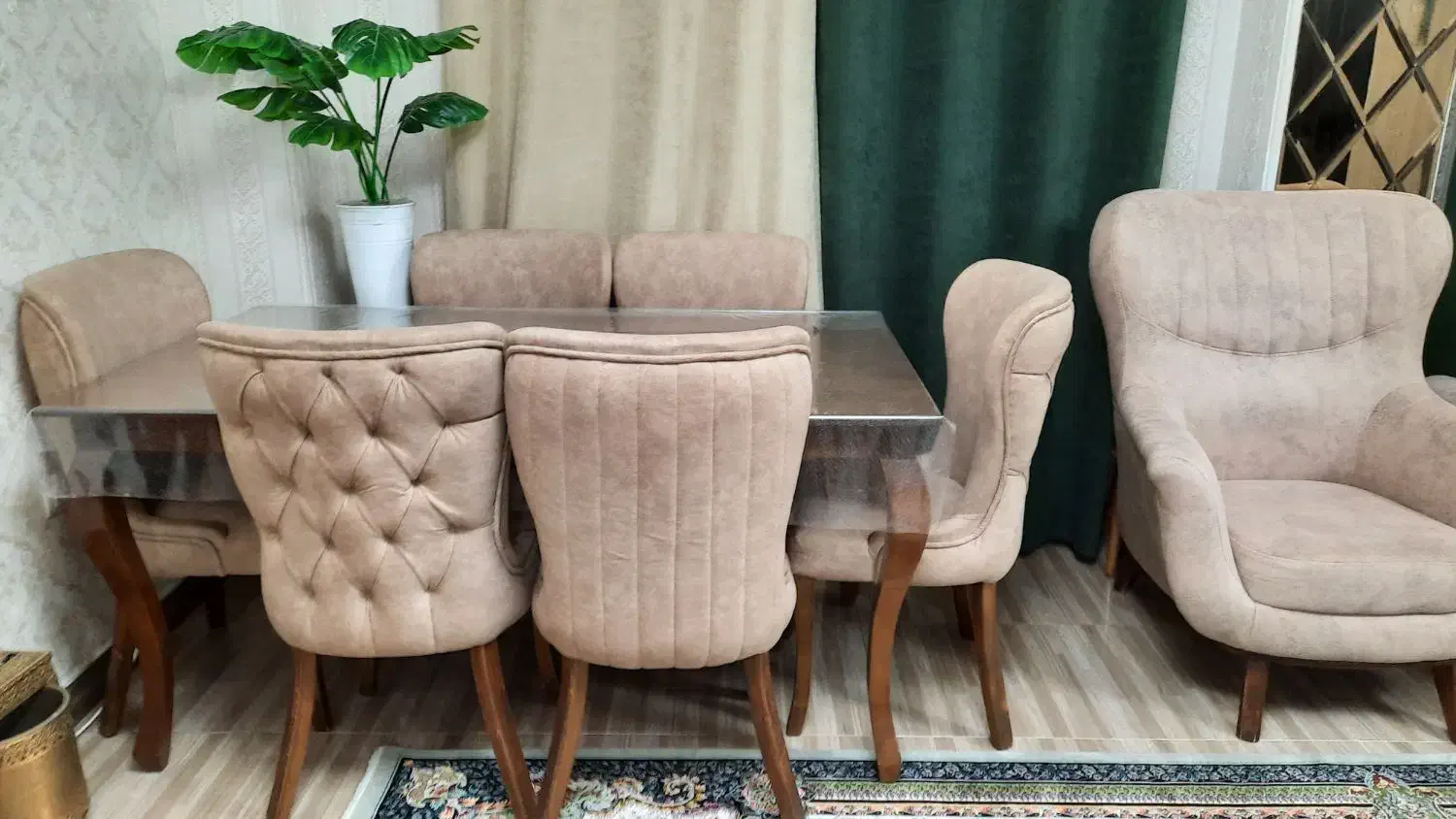 غذاخوری چوب نرادکف فوم سردپارچه نانوضدلک|میز و صندلی غذاخوری|لشت نشا, |دیوار