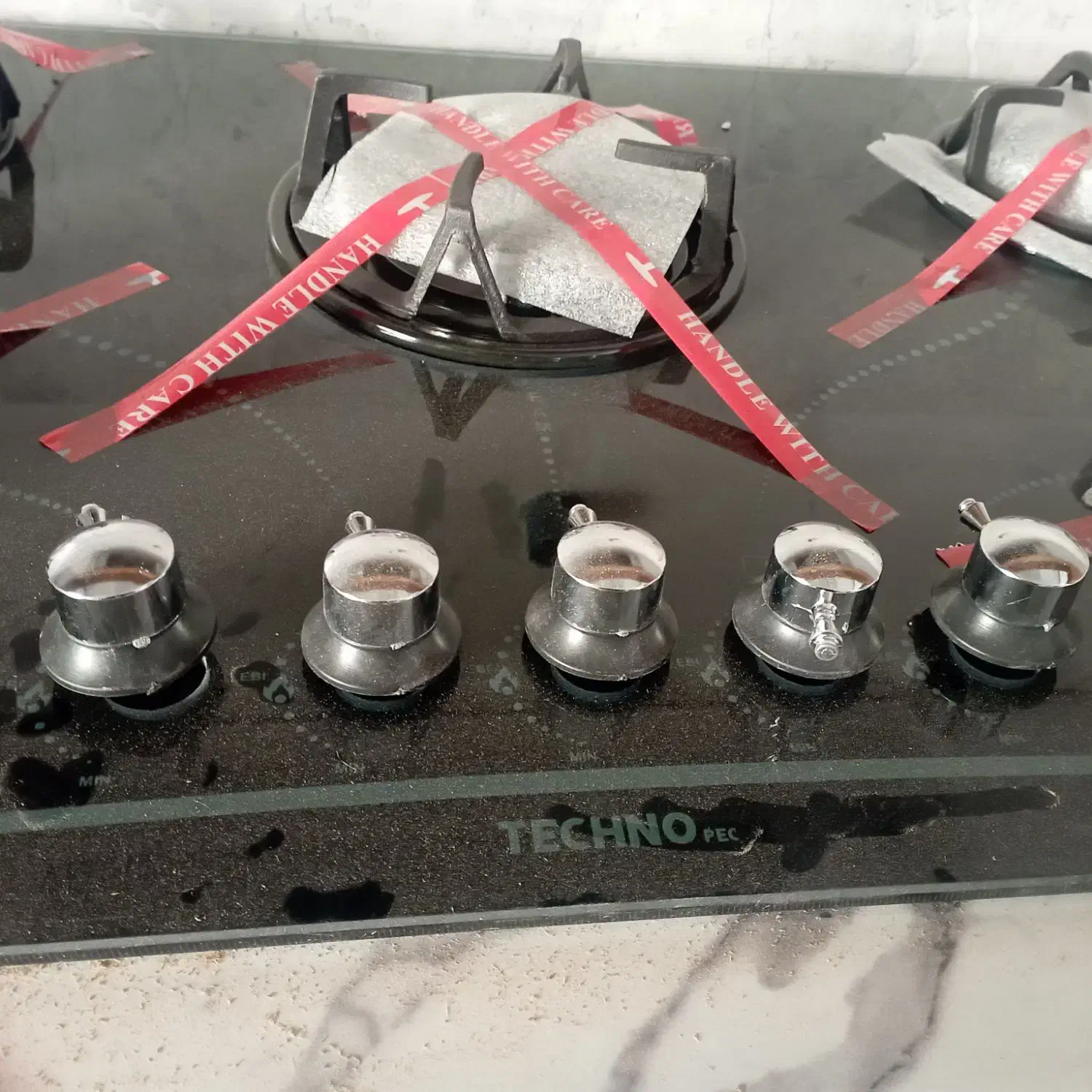 گاز صفحه ای شیشه ای پنج شعله|اجاق گاز و لوازم برقی پختوپز|مشهد, امیریه|دیوار