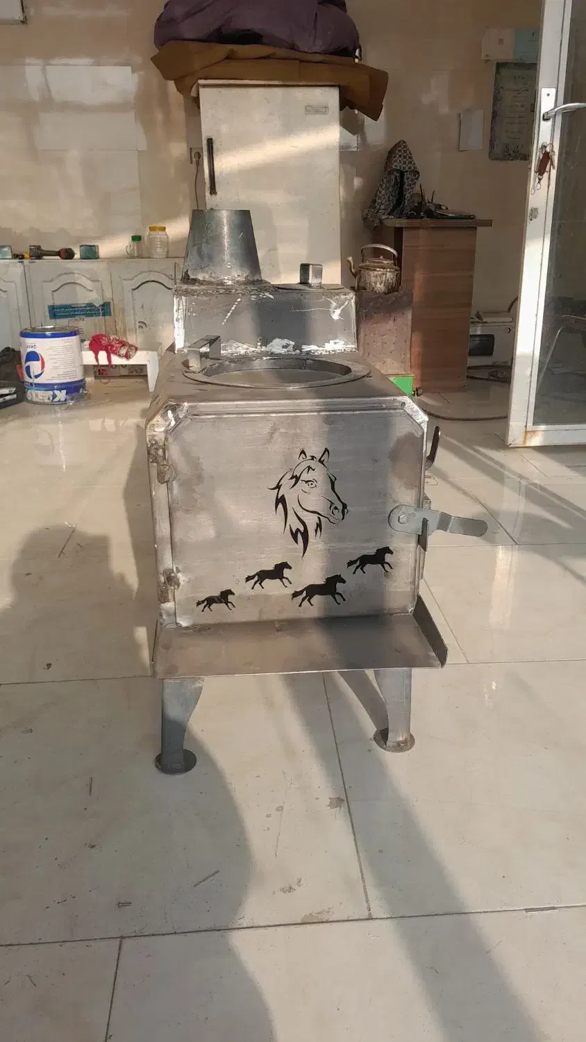 بخاری هیزمی|بخاری، هیتر، شومینه|گنبد کاووس, |دیوار