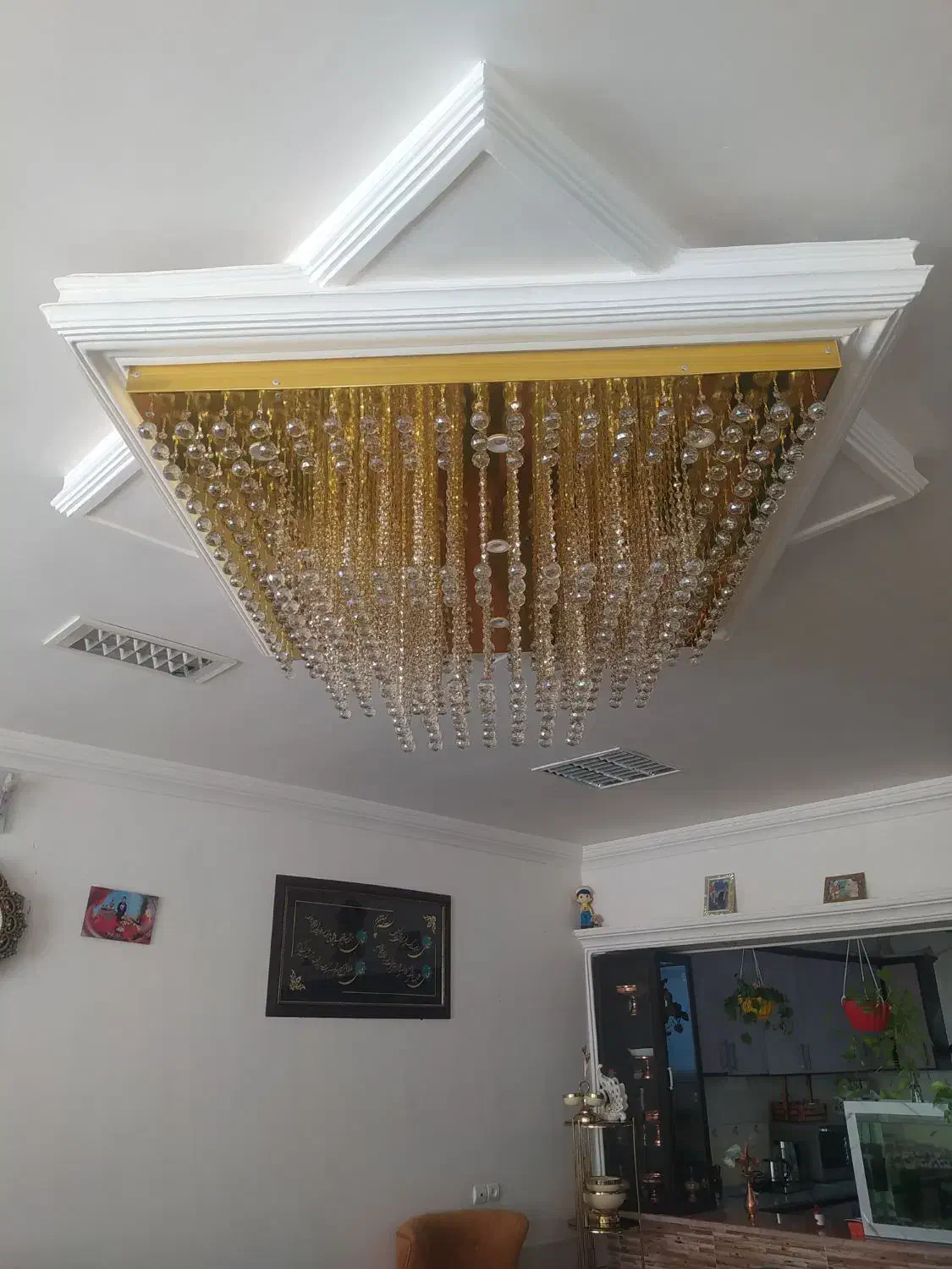 لوستر|لوستر و چراغ آویز|گناباد, |دیوار