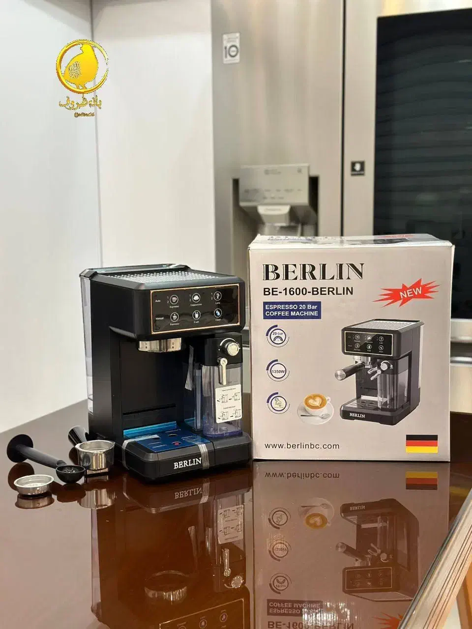 اسپرسوساز برلین تمام اتومات ۲۰ بار ۱۳۵۰ وات|سماور، چای‌ساز، قهوه‌ساز|قم, سعادتی|دیوار
