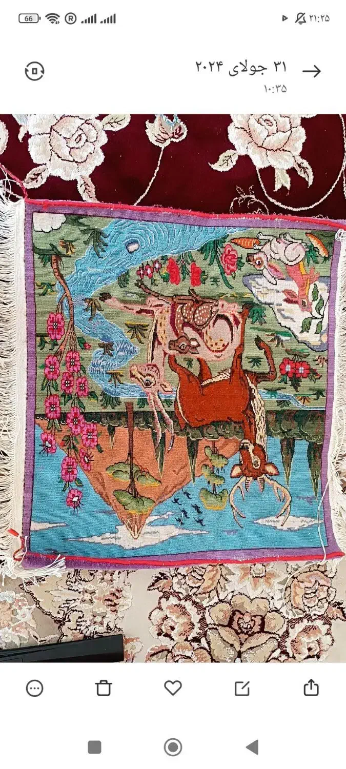 فروش دو تخته تابلو فرش|تابلو فرش|بیجار, |دیوار