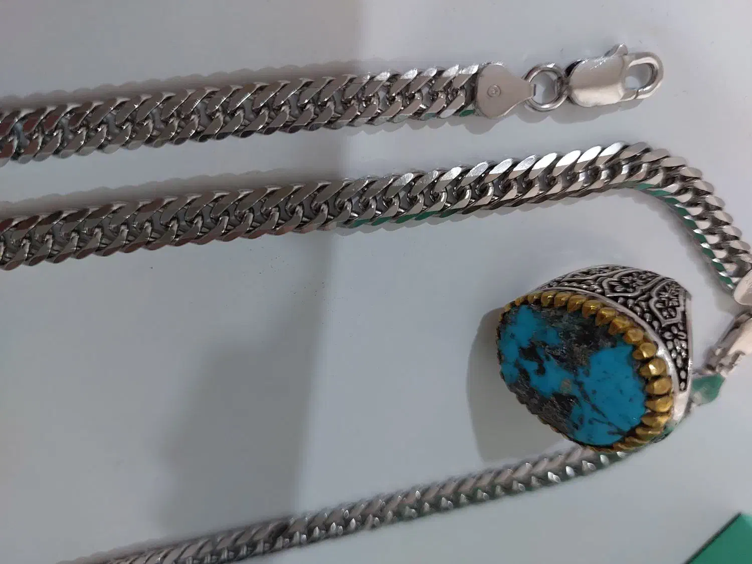 زنجیرو دستبند و انگشتر مردانه نقره|جواهرات|رشت, یخسازی|دیوار