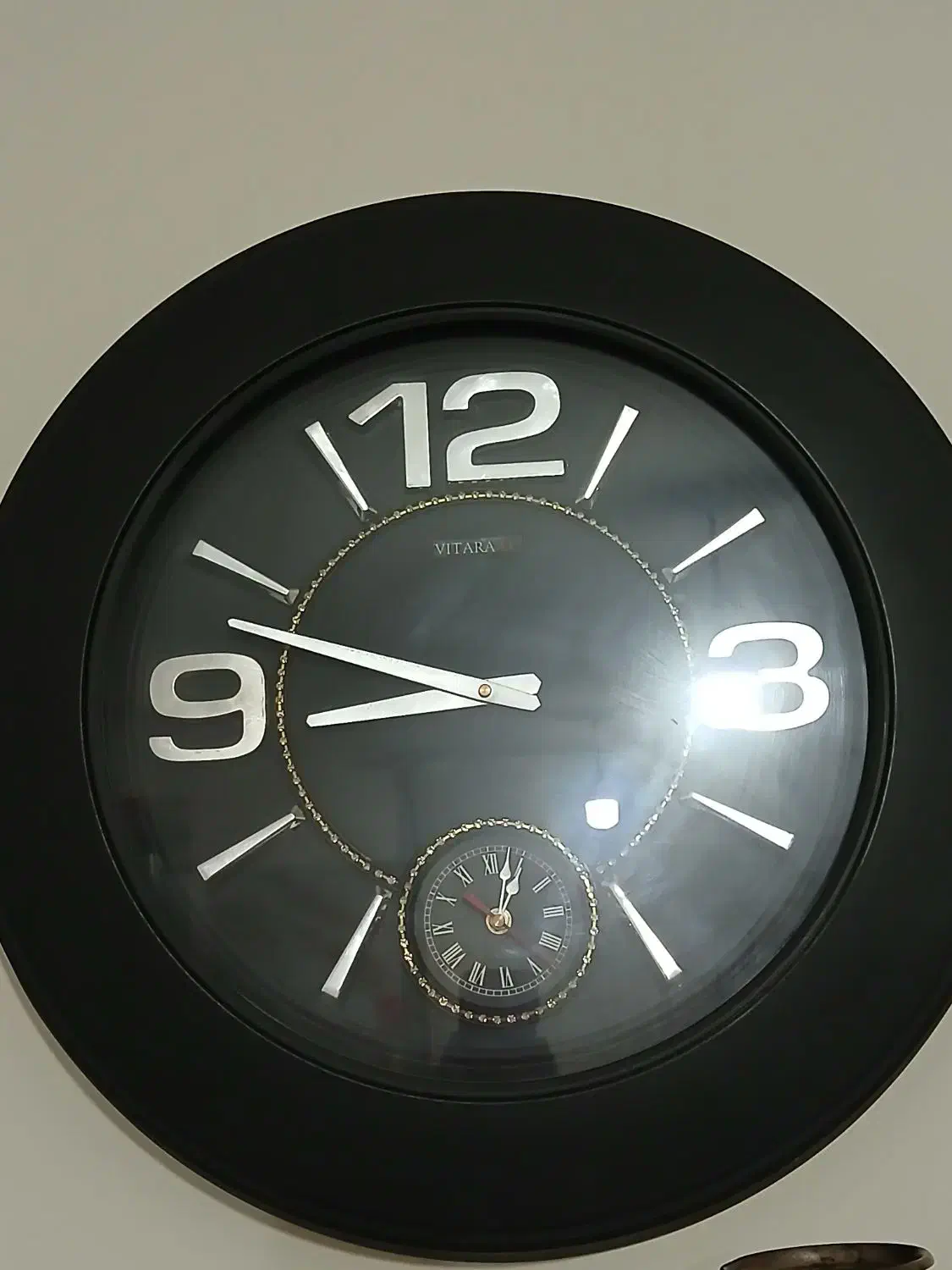 ساعت دیواری دوموتوره اسپرت مشکی|ساعت دیواری و تزئینی|مشکیندشت, |دیوار
