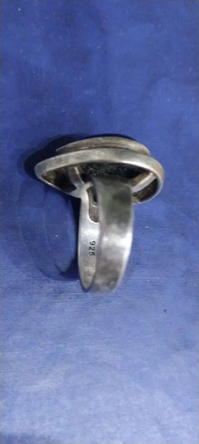 انگشتر نقره زنانه عقیق سیاه قدیمی عیار925|بدلیجات|شیراز, ارم|دیوار