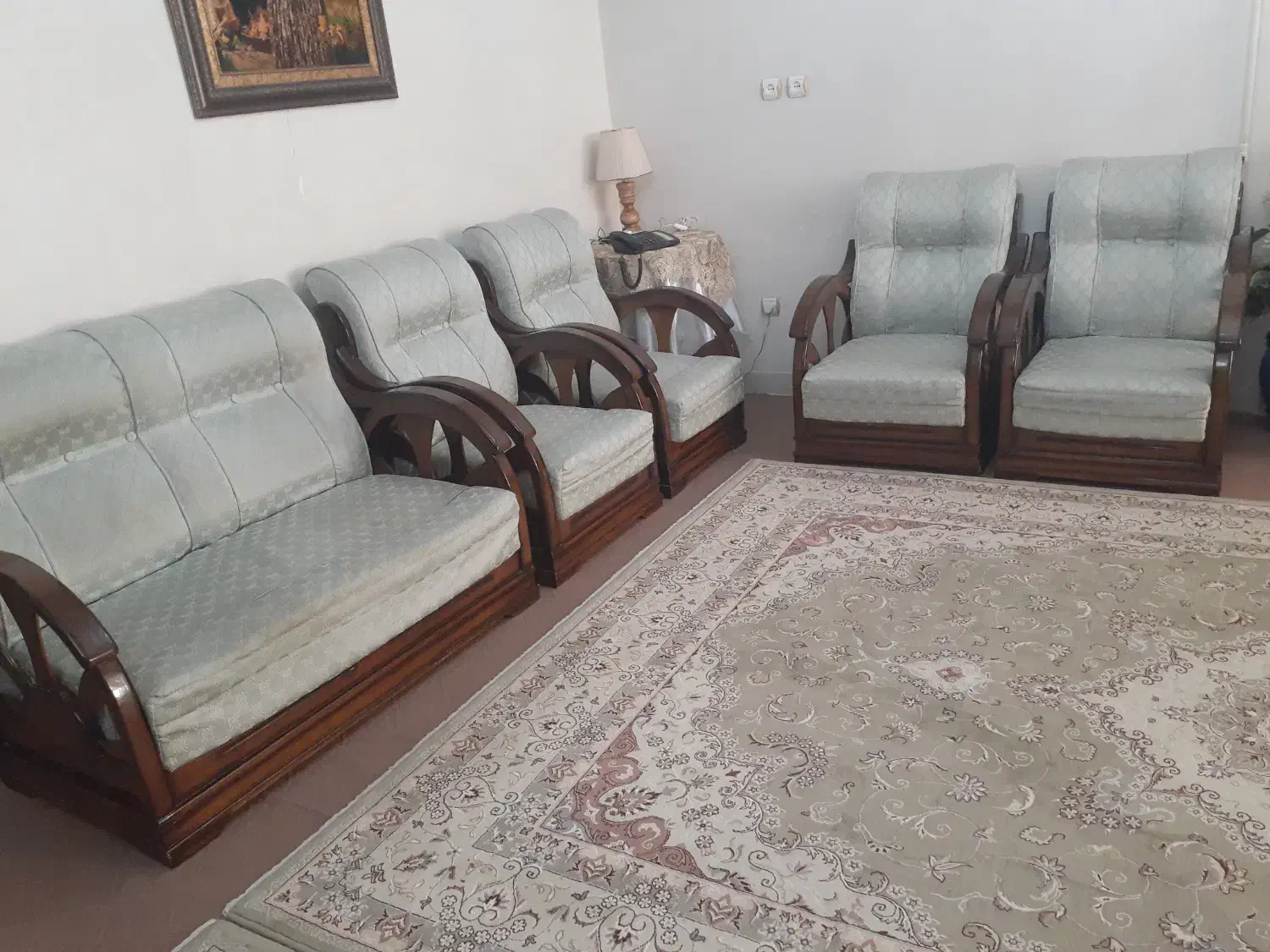 مبل راحتی چوبی پارچه ای|مبلمان خانگی و میز عسلی|اصفهان, کوی امیریه|دیوار