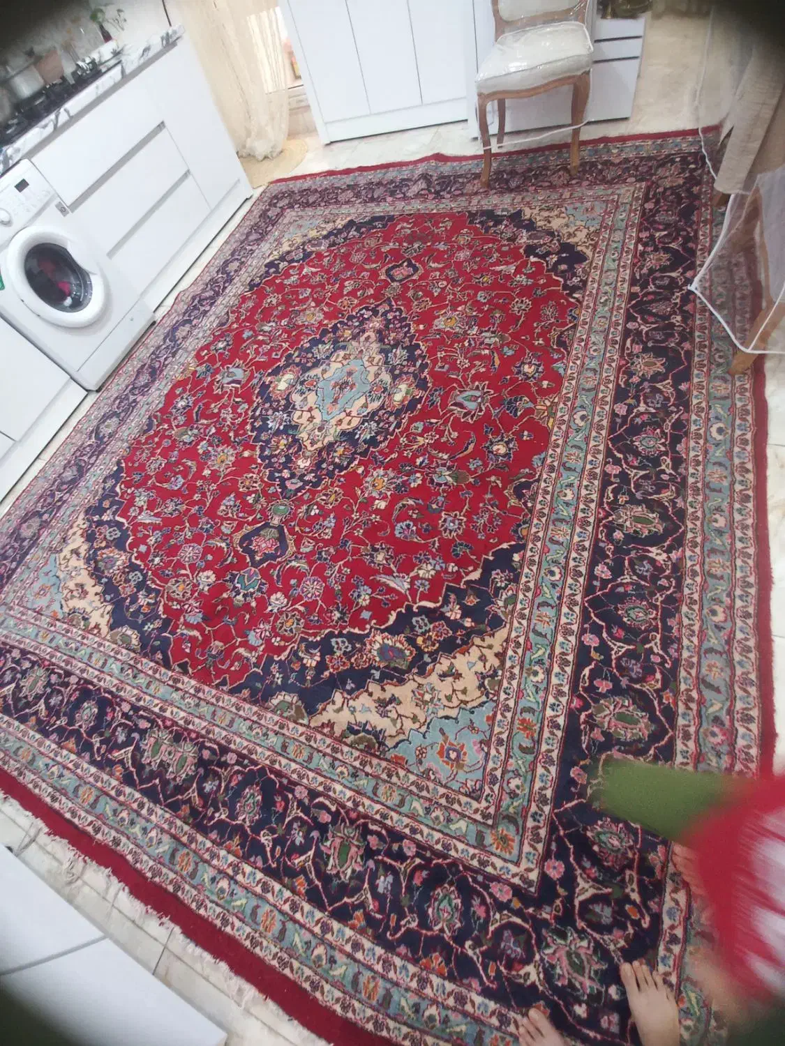 فرش ۱۲ متری دستباف|فرش|مشکین‌دشت, |دیوار