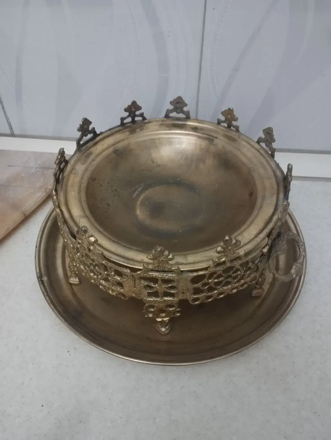 منقل برنجی|کلکسیون اشیاء عتیقه|نسیم‌شهر, |دیوار