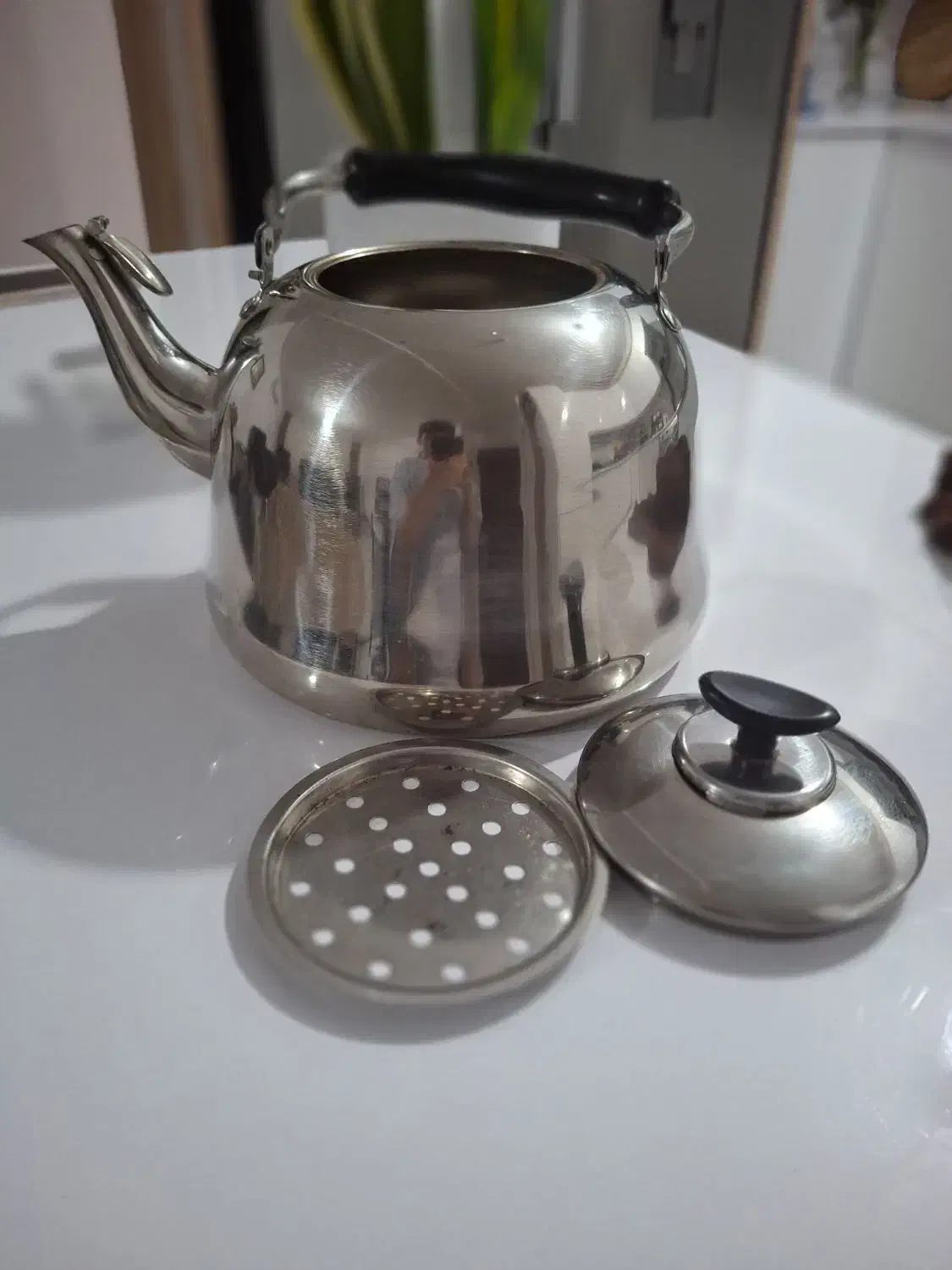 کتری استیل ۴ لیتری،سوتی|قوری، کتری، قهوهساز دستی|ساوه, |دیوار