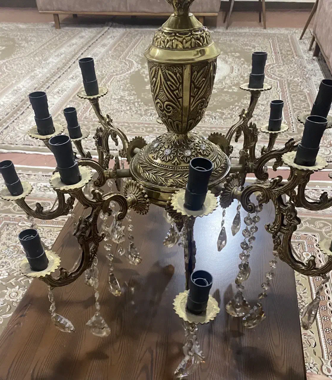 لوستر برنزی|لوستر و چراغ آویز|ماهدشت, |دیوار