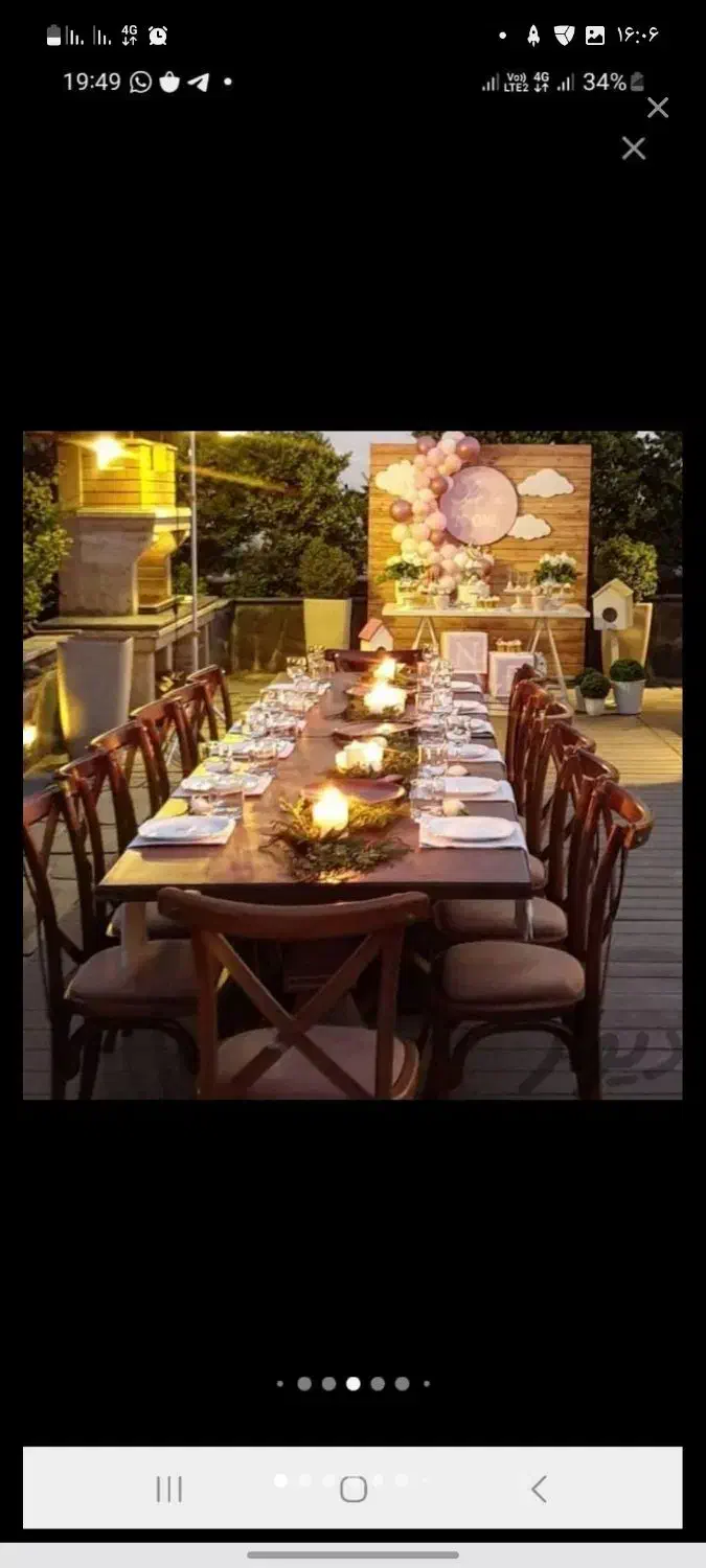 کرایه میز صندلی و بگراند چوبی|خدمات پذیرایی، مراسم|طرقبه, |دیوار