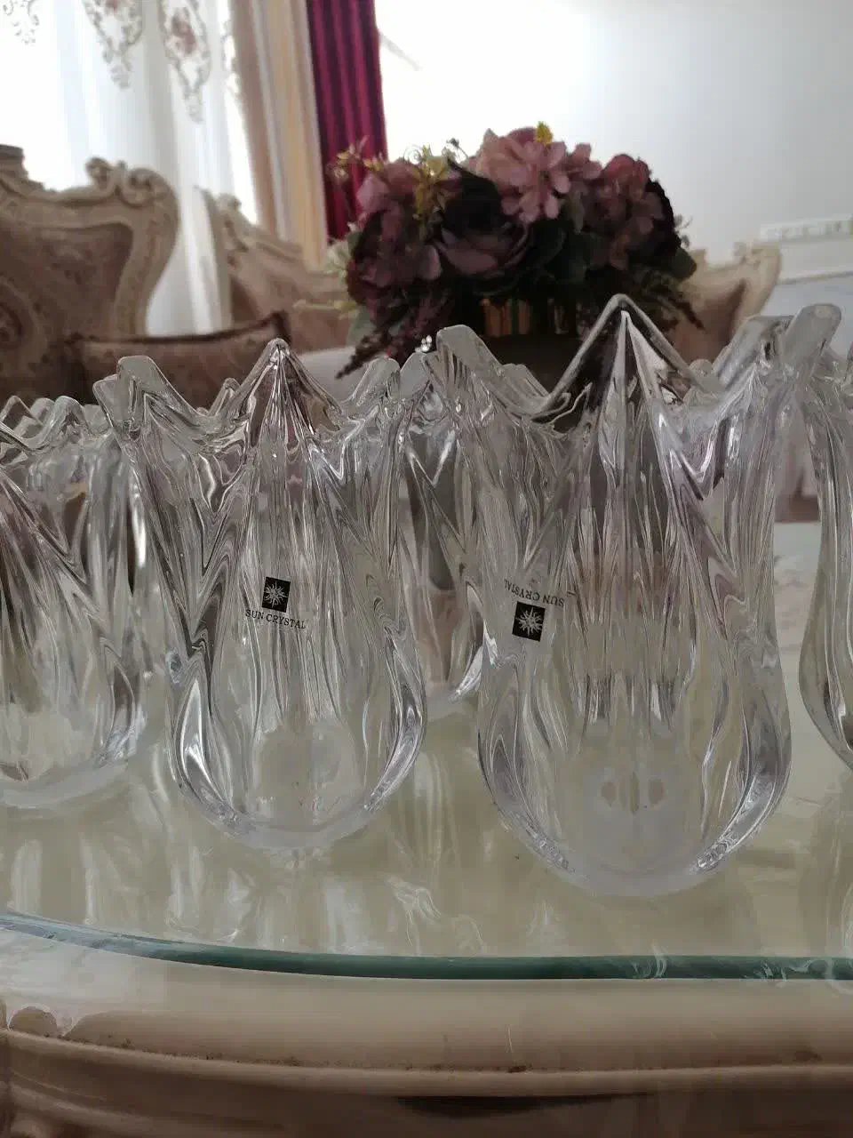 لاله کریستالی لوستر وشمعدان|لوستر و چراغ آویز|قم, نیروگاه|دیوار