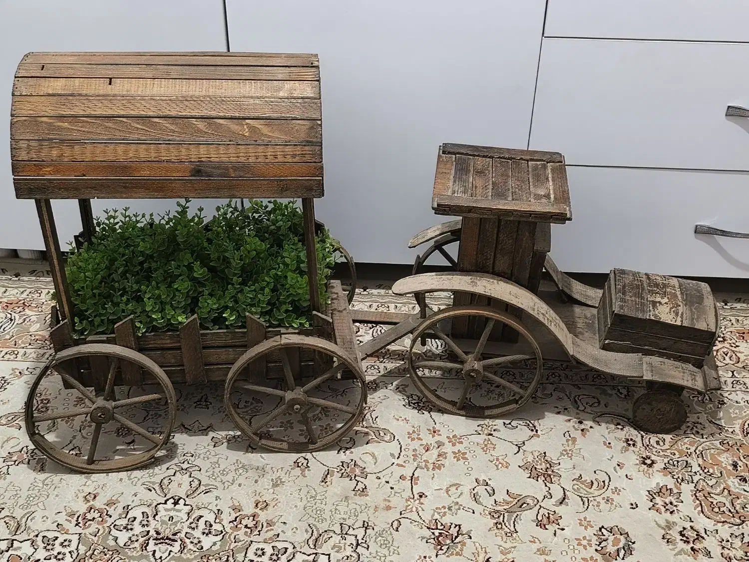 کالسکه تزئینی با گل|صنایع دستی و سایر لوازم تزئینی|شریف‌آباد, |دیوار