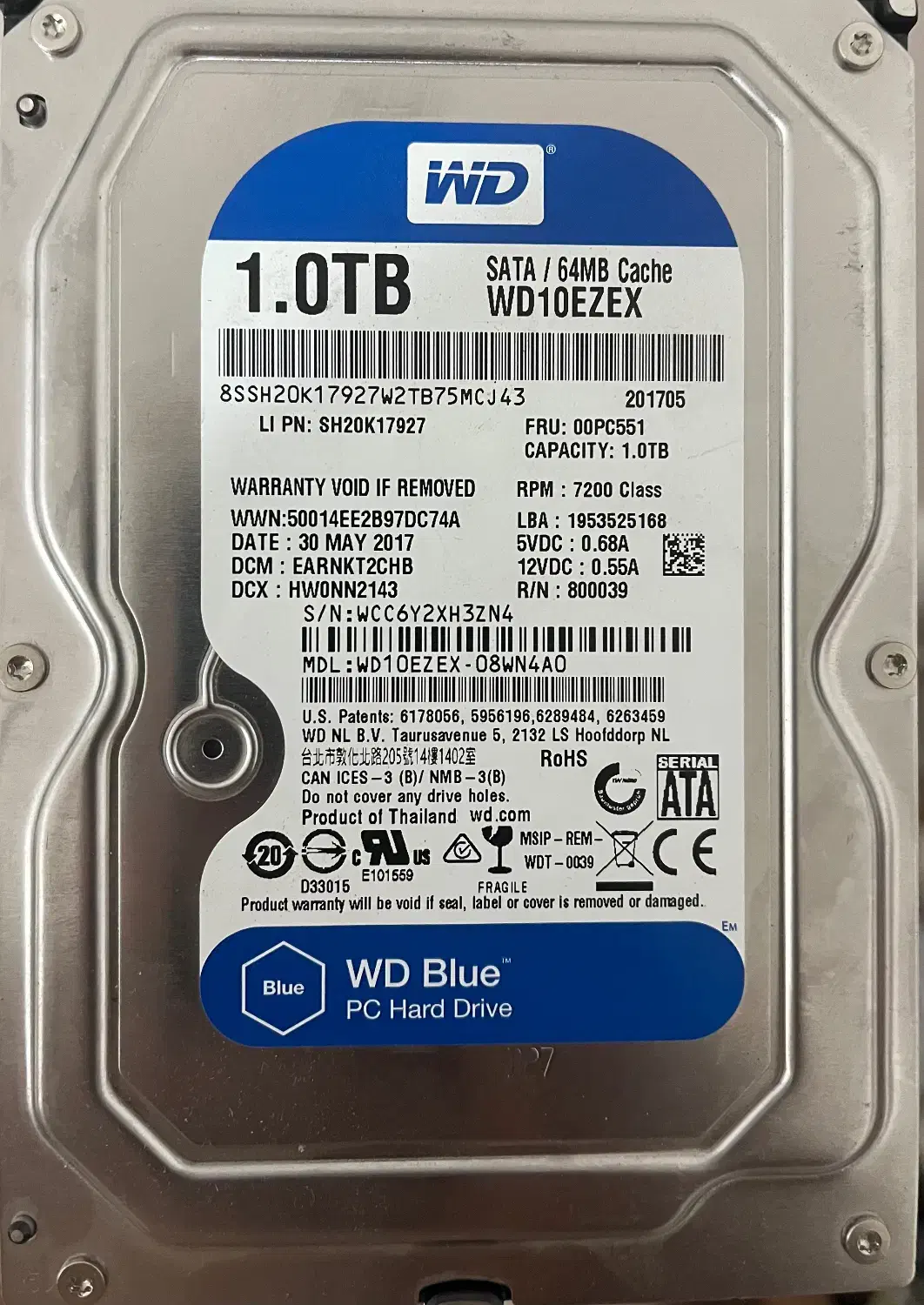 هارد 1 ترابایت آبی|قطعات و لوازم جانبی رایانه|دزفول, |دیوار