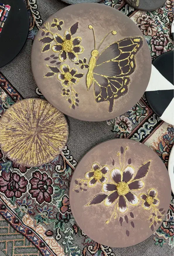 دو ست دیوارکوب با تکنیک تکسچر برجسته|تابلو، نقاشی، عکس|مشهد, ادیب نیشابوری (شهرک غرب)|دیوار