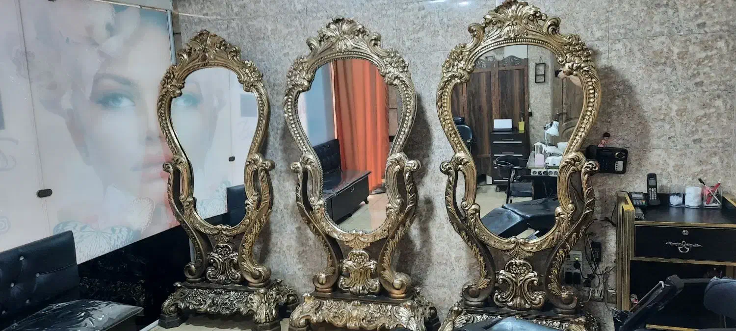 ۳ عدد آینه سلطنتی طلایی  پلی استر (کاملا سبک)|آینه|تهران, فلاح|دیوار
