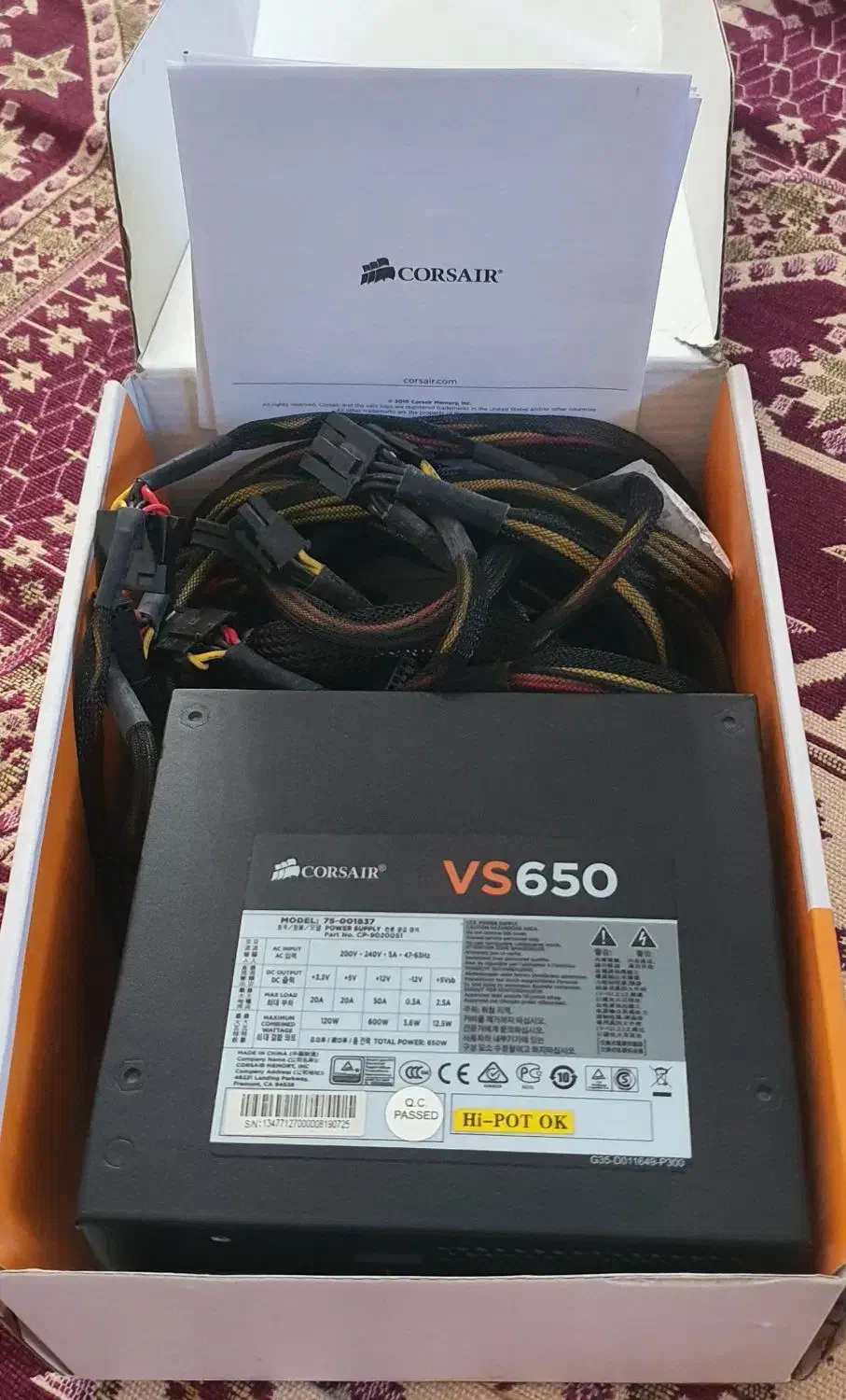 پاور 650 وات اصلی|قطعات و لوازم جانبی رایانه|رشت, توشیبا|دیوار