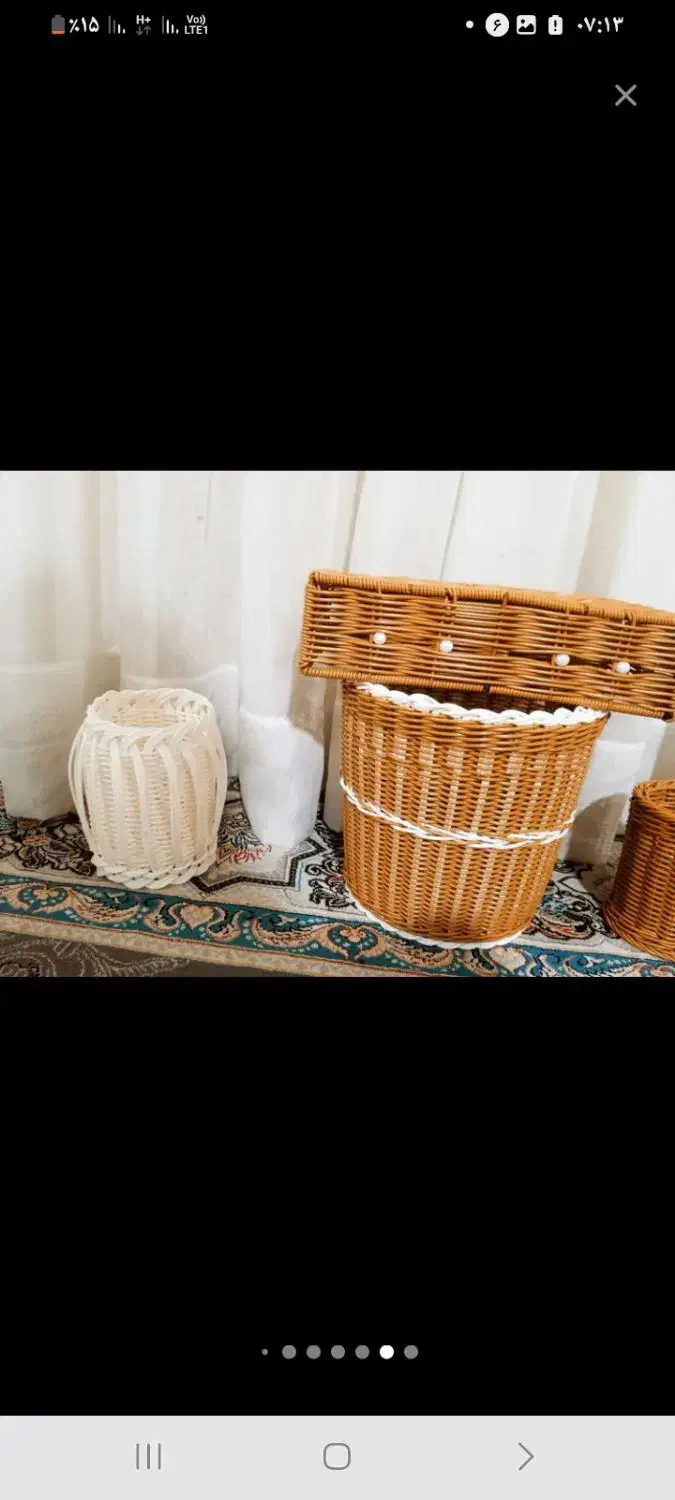 سبد دست باف با کیفت وخوشکل باهر رنگی که بخواهید|صنایع دستی و سایر لوازم تزئینی|بندر ماهشهر, |دیوار