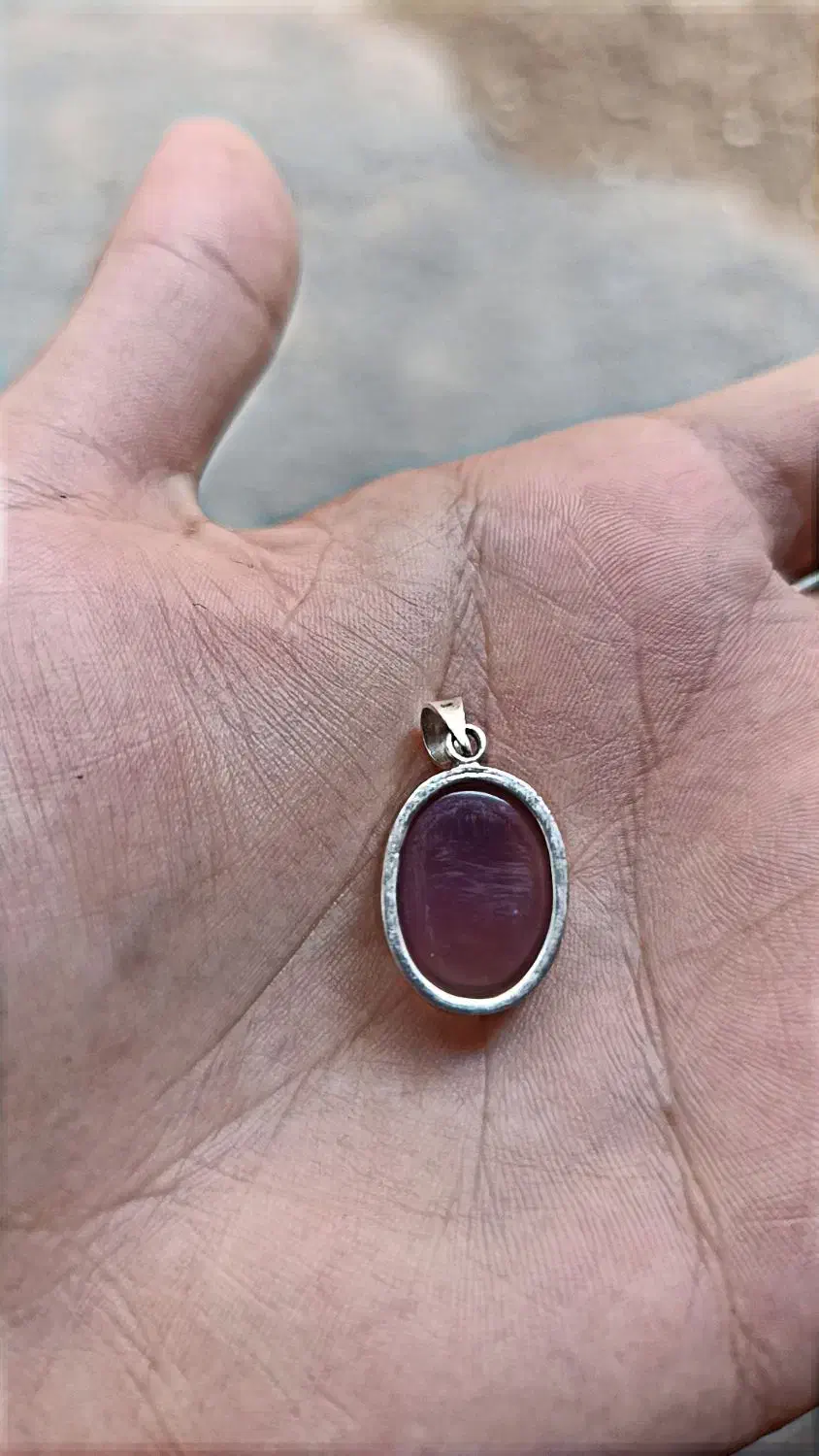 پلاک نقره وراف کهربا|جواهرات|کرمانشاه, |دیوار