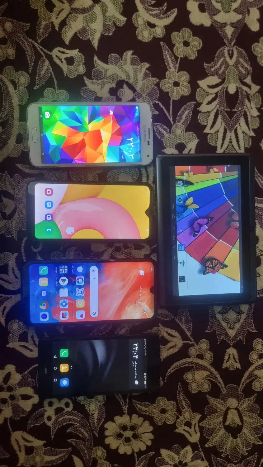 تبلت و گوشی a01 و p8 lite و s5 و y7 prime|موبایل|تهران, شوش|دیوار
