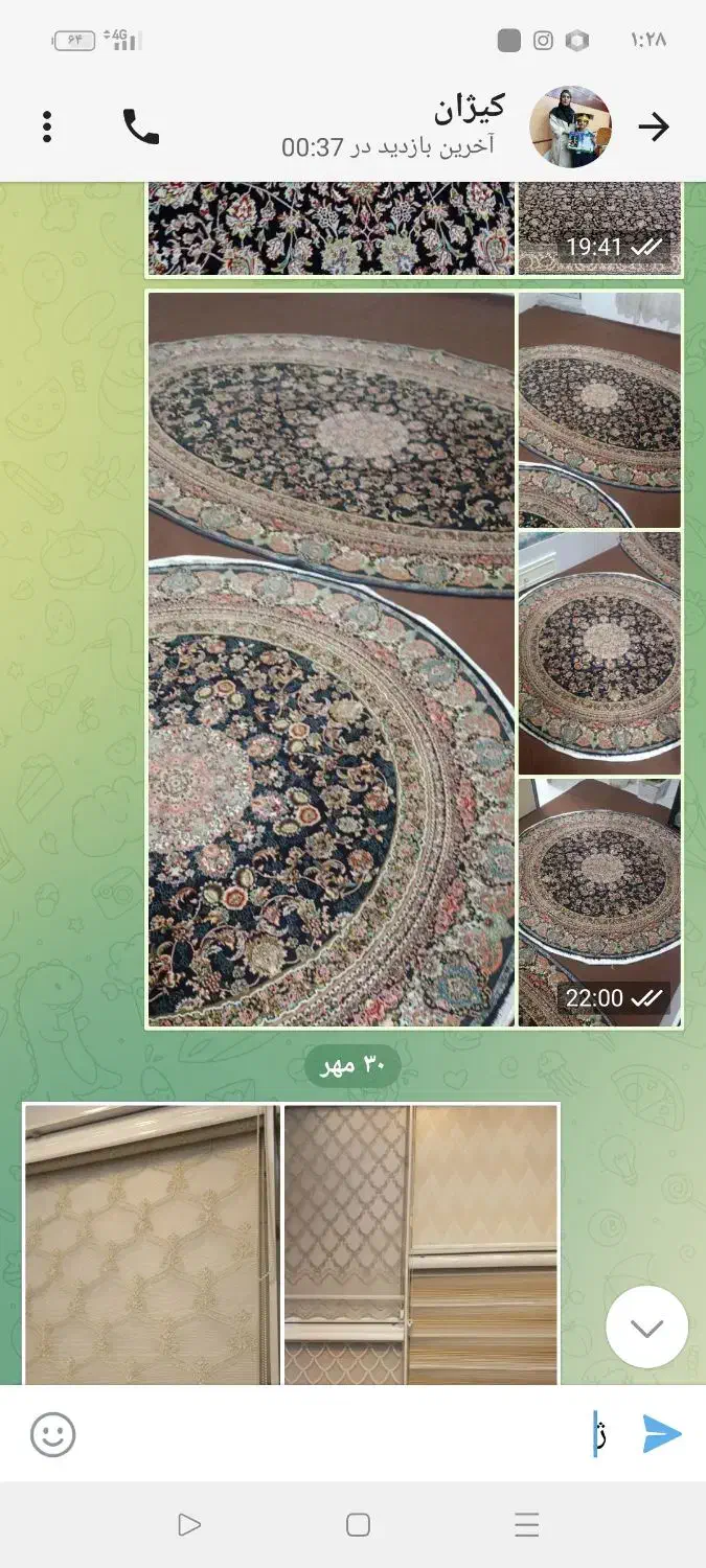 دوعدد فرش سالم ونو|فرش|دهگلان, |دیوار