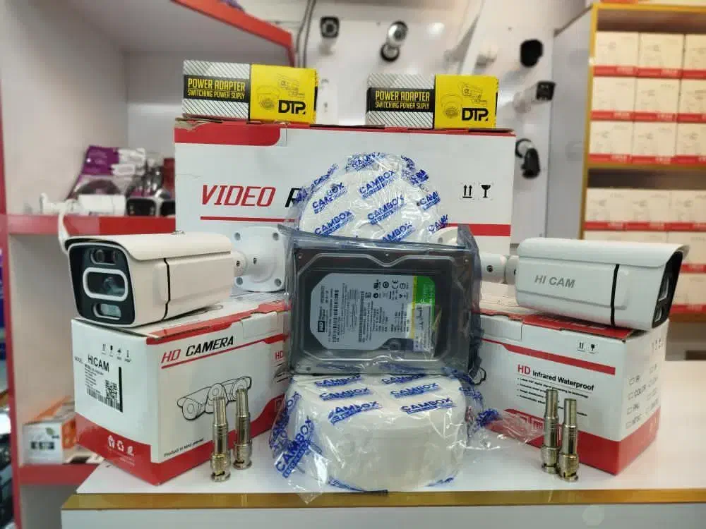 دوربین 2تایی و 4تایی با تجهیزات و همراه با نصب|دوربین مداربسته|سراب, |دیوار