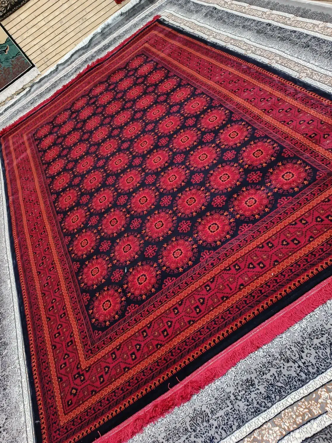 افشان قرمز سنتی ۶ متری جفت و تک موجودست|فرش|مشهد, شهید مطهری|دیوار