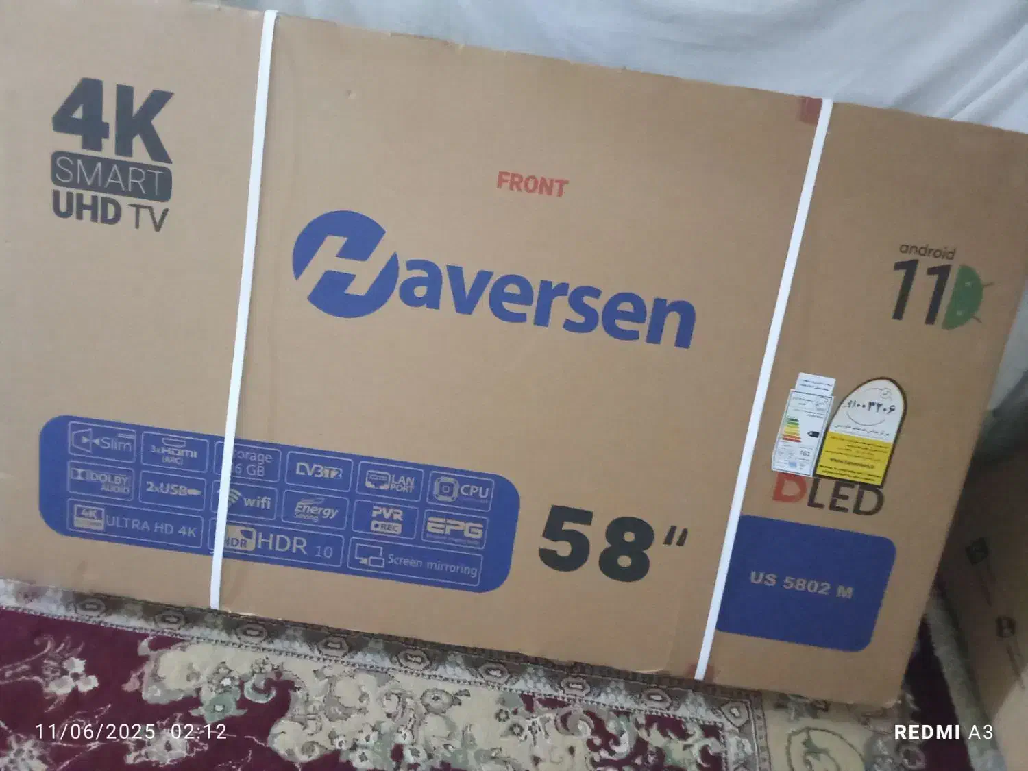 ال ای دی هاورسن 58اینچ تمام فول آکبند گارانتی|تلویزیون و پروژکتور|گرگان, |دیوار