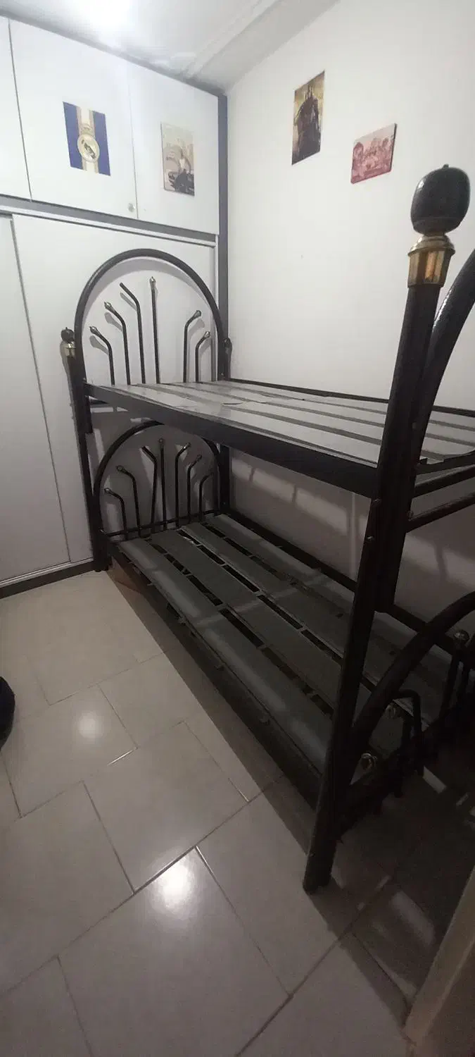 تخت خواب دوطبقه فلزی|تخت و سرویس خواب|اصفهان, جلالیه|دیوار