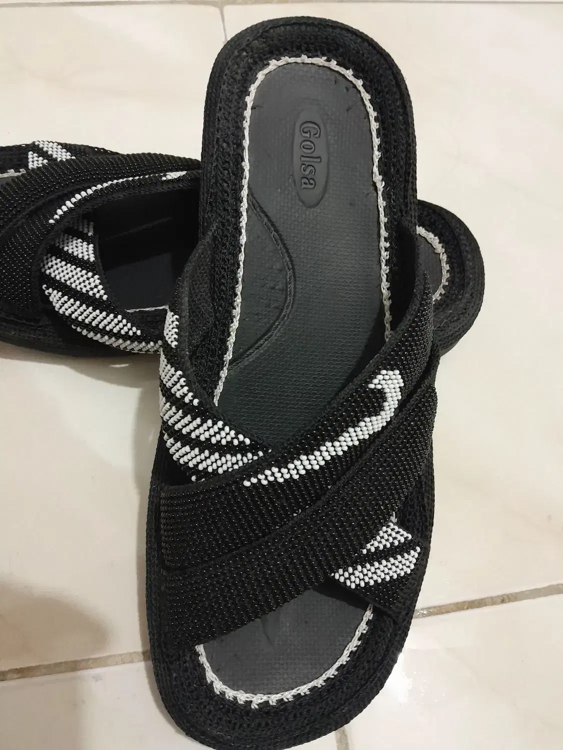 دمپایی دست بافت منجوقی سایز ۴۲ نایک|کیف، کفش، کمربند|شهرکرد, |دیوار