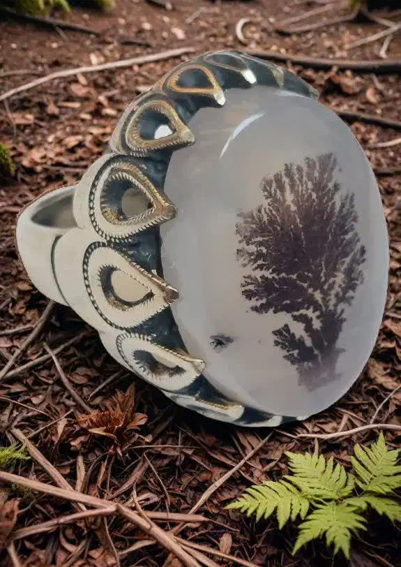 انگشتر شجر نقره روس|جواهرات|کرمان, |دیوار