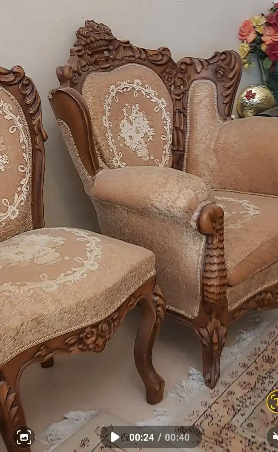 مبل و نهار خوری استیل سلطنتی، اصل چوب گردو|مبلمان خانگی و میز عسلی|تهران, شهرک آپادانا|دیوار