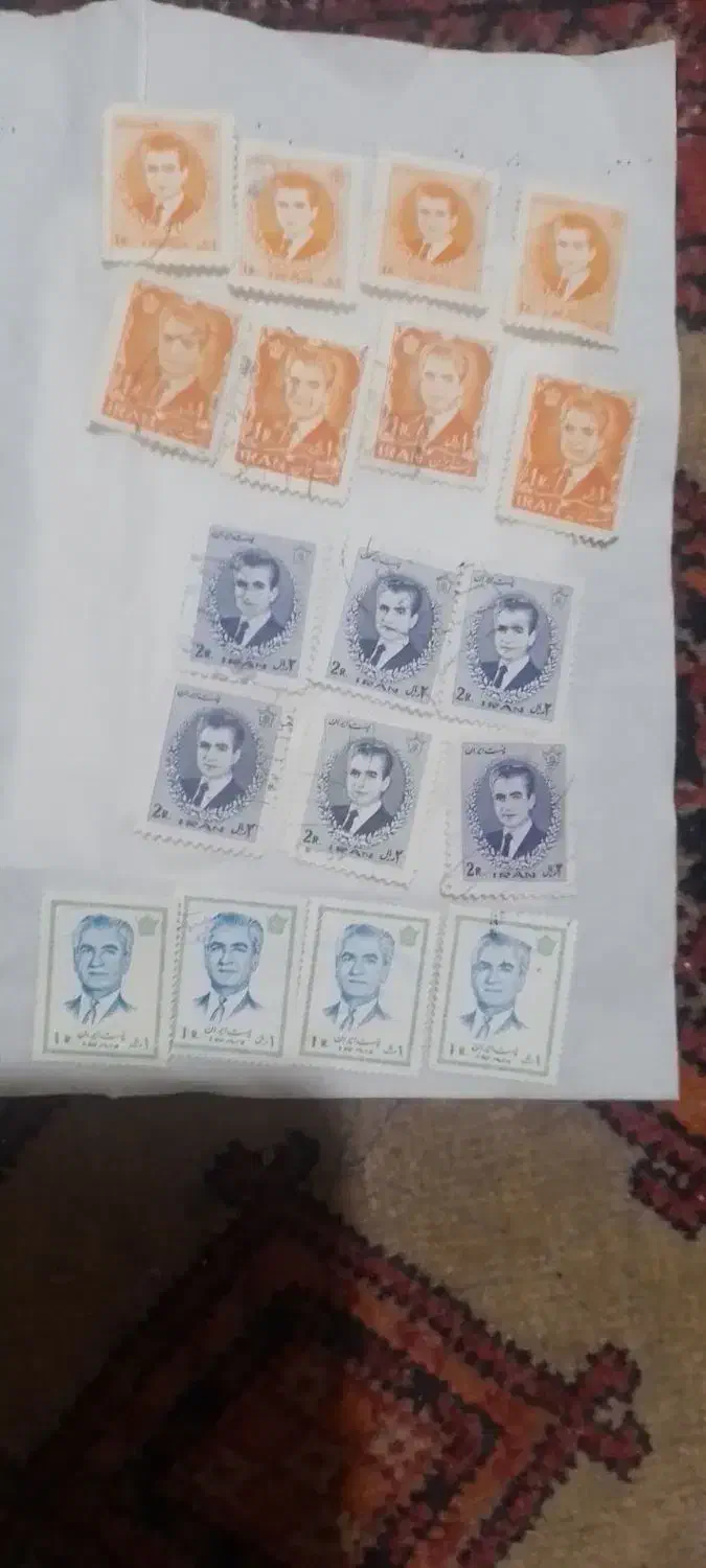 تعدادی ۵۰۰ عدد تمبر شاهی قدیمی فروشی|کلکسیون سکه، تمبر، اسکناس|رفسنجان, |دیوار