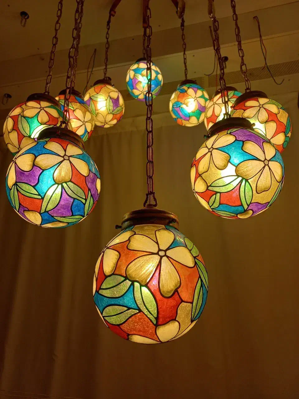 لوستر 10 شعله خاص ، یونیک ، دست ساز و نایاب|لوستر و چراغ آویز|ساری, |دیوار