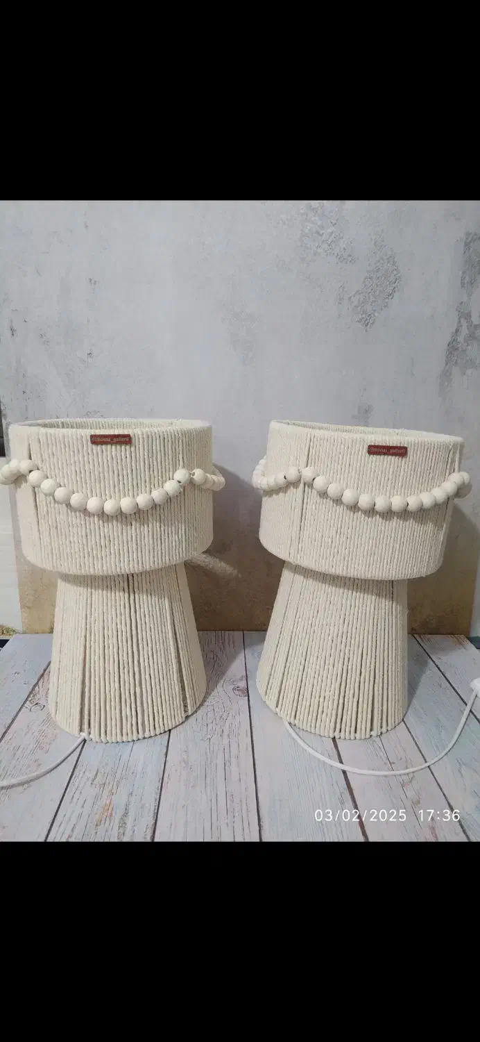 لوستر و آباژور رافیا|لوستر و چراغ آویز|نسیم‌شهر, |دیوار