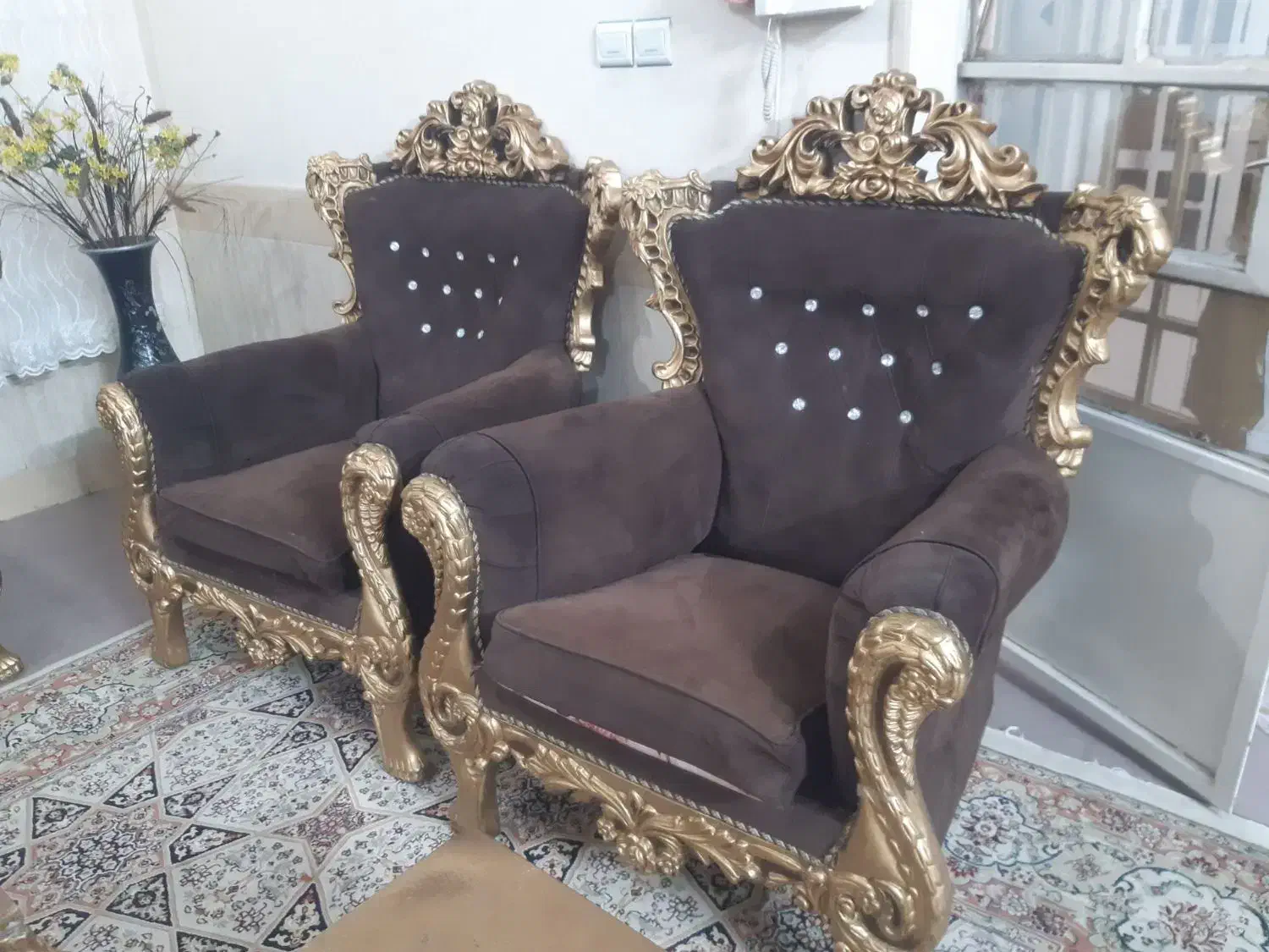 مبل 7نفره کارتهران چوب راش مقاوم وشیک|مبلمان خانگی و میز عسلی|تایباد, |دیوار