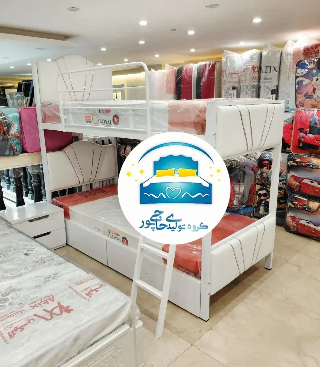 تختخواب دوطبقه علیمردانی۴۵(تخت خواب۲دونفره)فلزی گل|تخت و سرویس خواب|مشهد, حسین‌آباد|دیوار