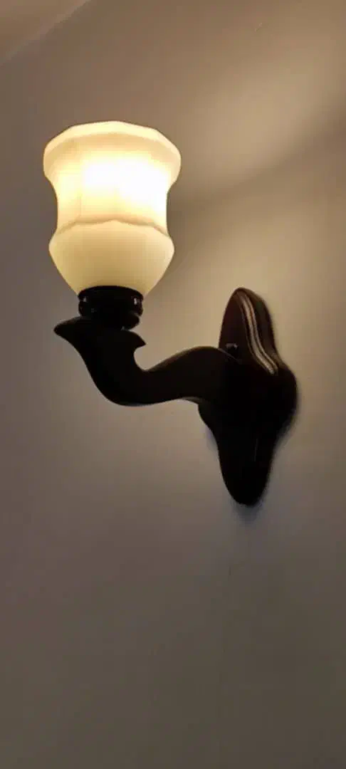 لوستر چوبی ۵ شاخه قهوه ای|لوستر و چراغ آویز|کرج, گلشهر|دیوار