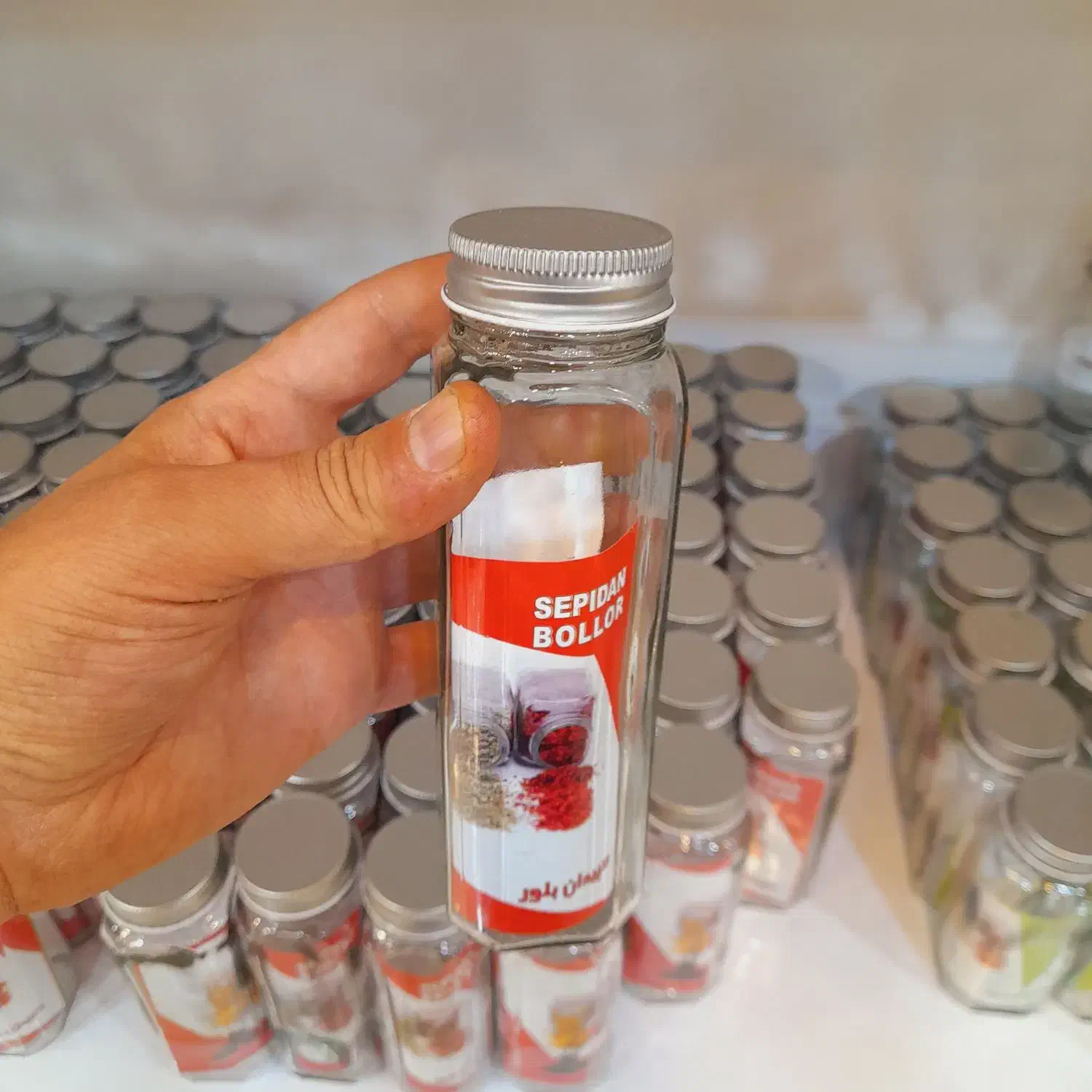 شیشه های مکارتی ادویه از سه تا شانزده سانت|ظروف نگهدارنده، پلاستیکی، یک‌بارمصرف|قم, شهرک فاطمیه|دیوار