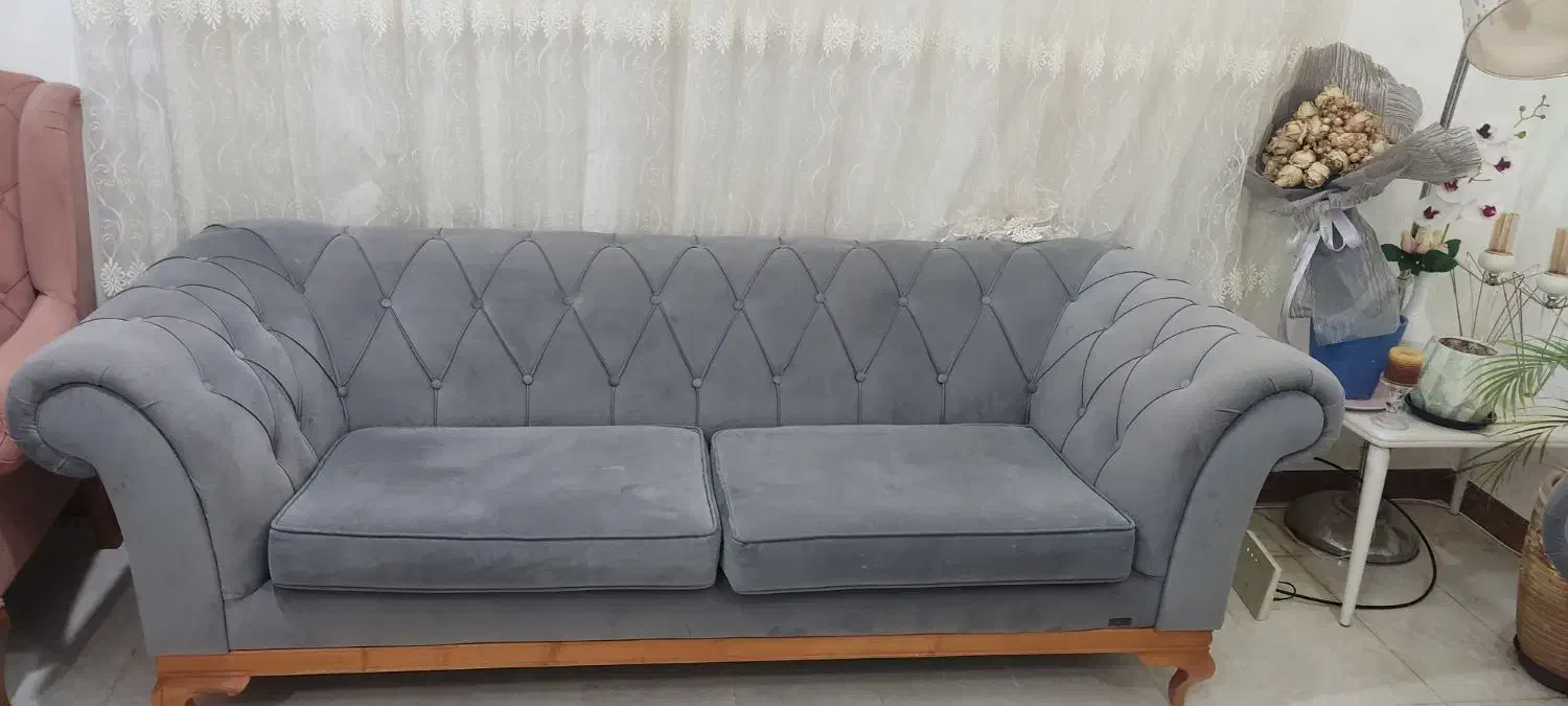 مبل 7 نفره مدل چستر در حد نو|مبلمان خانگی و میز عسلی|جم, |دیوار