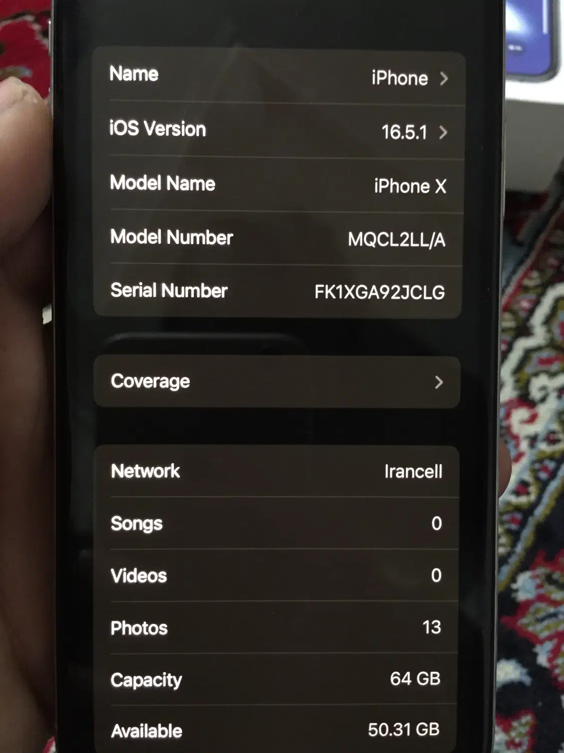 iPhone X 64g|موبایل|کلاله, |دیوار