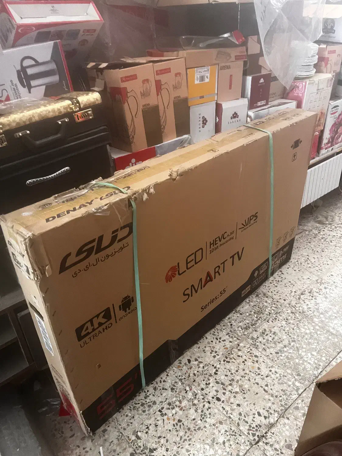 تلوزیون ۵۵اینچ دنای|تلویزیون و پروژکتور|فارسان, |دیوار