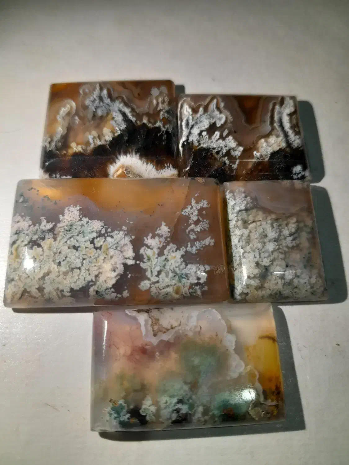 5عدد نگین عقیق شجربرفی وشکوفه بهاری|جواهرات|شهریار, شهرک وائین|دیوار