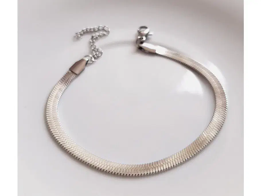 دستبند استیل ماری مدل نقره ای، دستبند هرینگبون|بدلیجات|گرگان, |دیوار