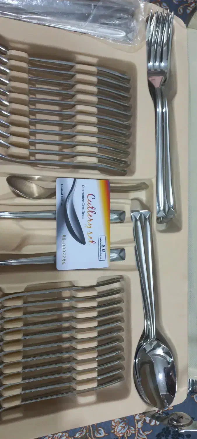 سرویس قاشق و چنگال استیل s.g .18|ظروف سرو و پذیرایی|یزد, |دیوار