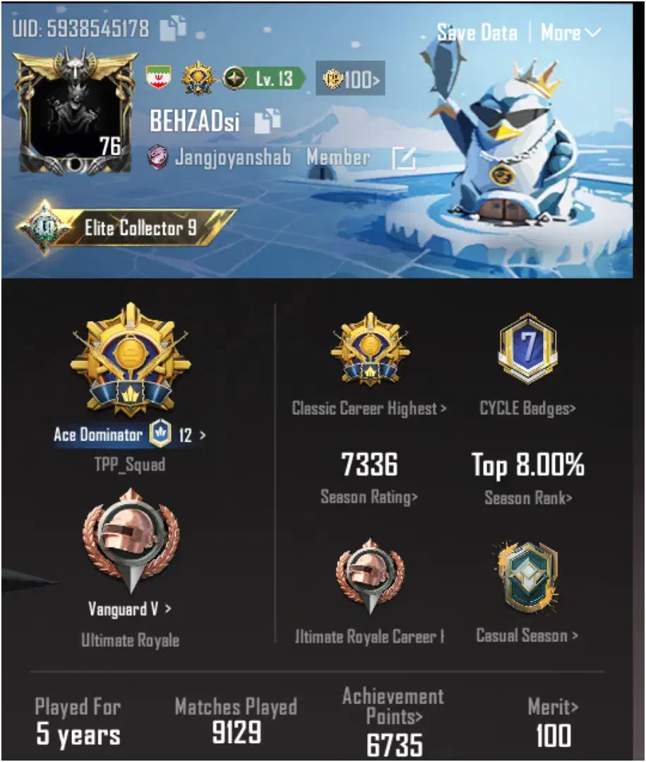 اکانت پاپجی با امفور یخی لول پنج|کنسول، بازی ویدئویی و آنلاین|کرمانشاه, |دیوار