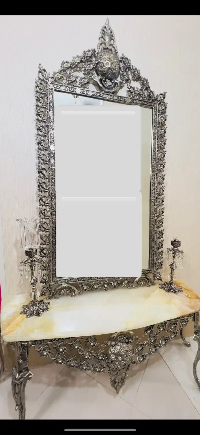 آینه و شمعدان برنز|آینه|کاشان, خلیج فارس|دیوار