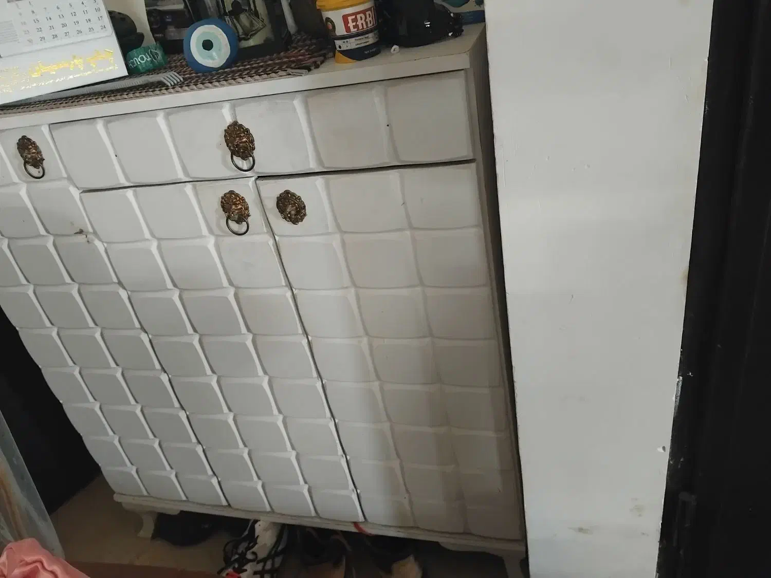 جا کفشی و میز تلویزیون سفید ست|جاکفشی، کمد، دراور|بندر ماهشهر, |دیوار