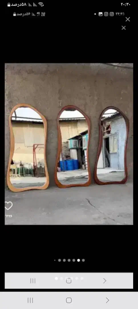 اینه قدی دفرمه با چوب روسی|آینه|تهران, شهرک ابوذر|دیوار