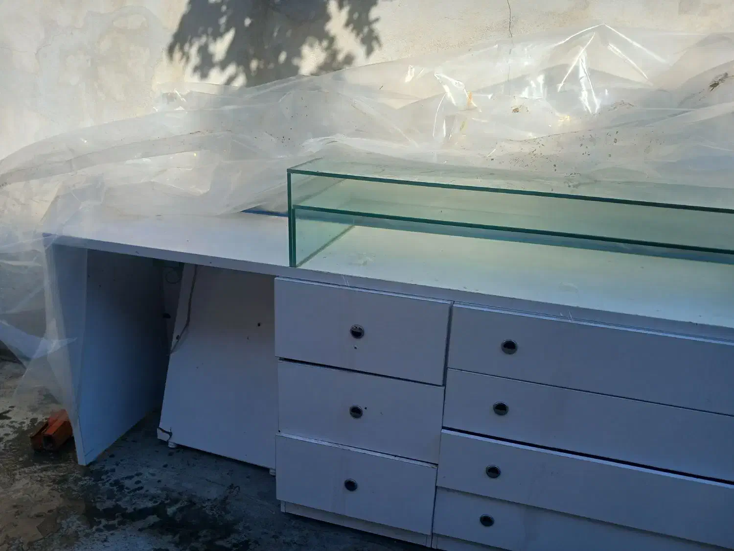 میزویترین مغازه ام دی اف|بوفه، ویترین، کنسول|گالیکش, |دیوار